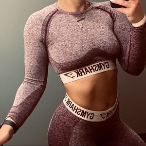 Gymshark Women Flex Long Sleeve Crop Top